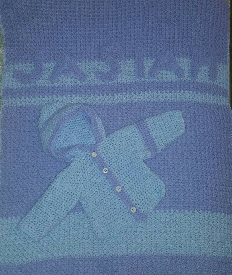 Baby Sweater & Blanket Set (Acrylic Yarn)