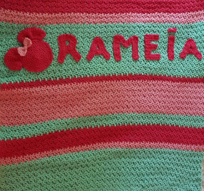 Minnie Mouse Inspired Monogrammed Baby Blanket