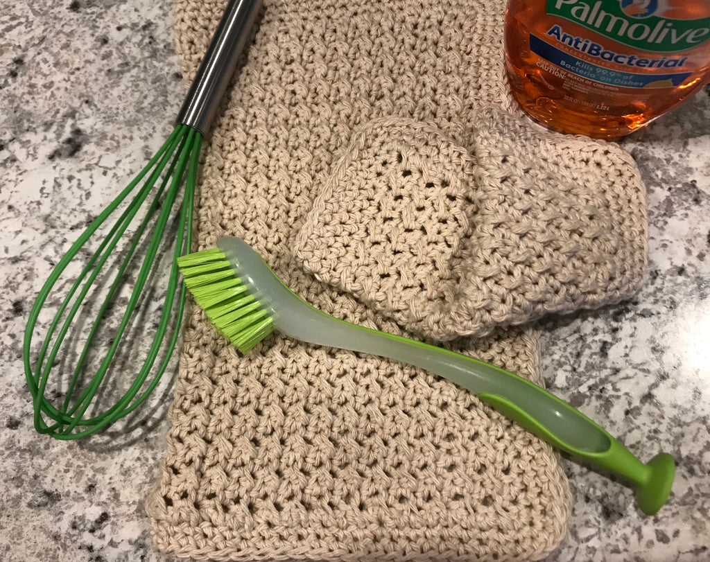 Cotton Dish Cloth & Towel Set