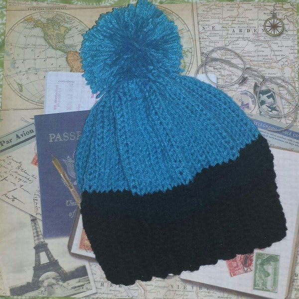 Knitted Hat with Pom Pom