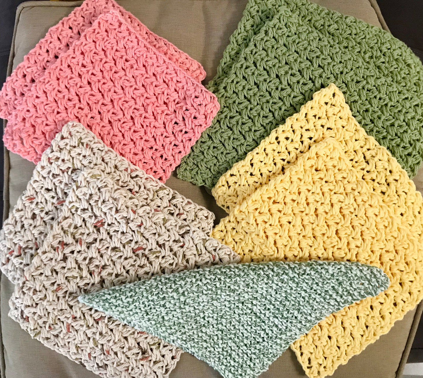 Cotton Dish/Wash Cloths Set of 3