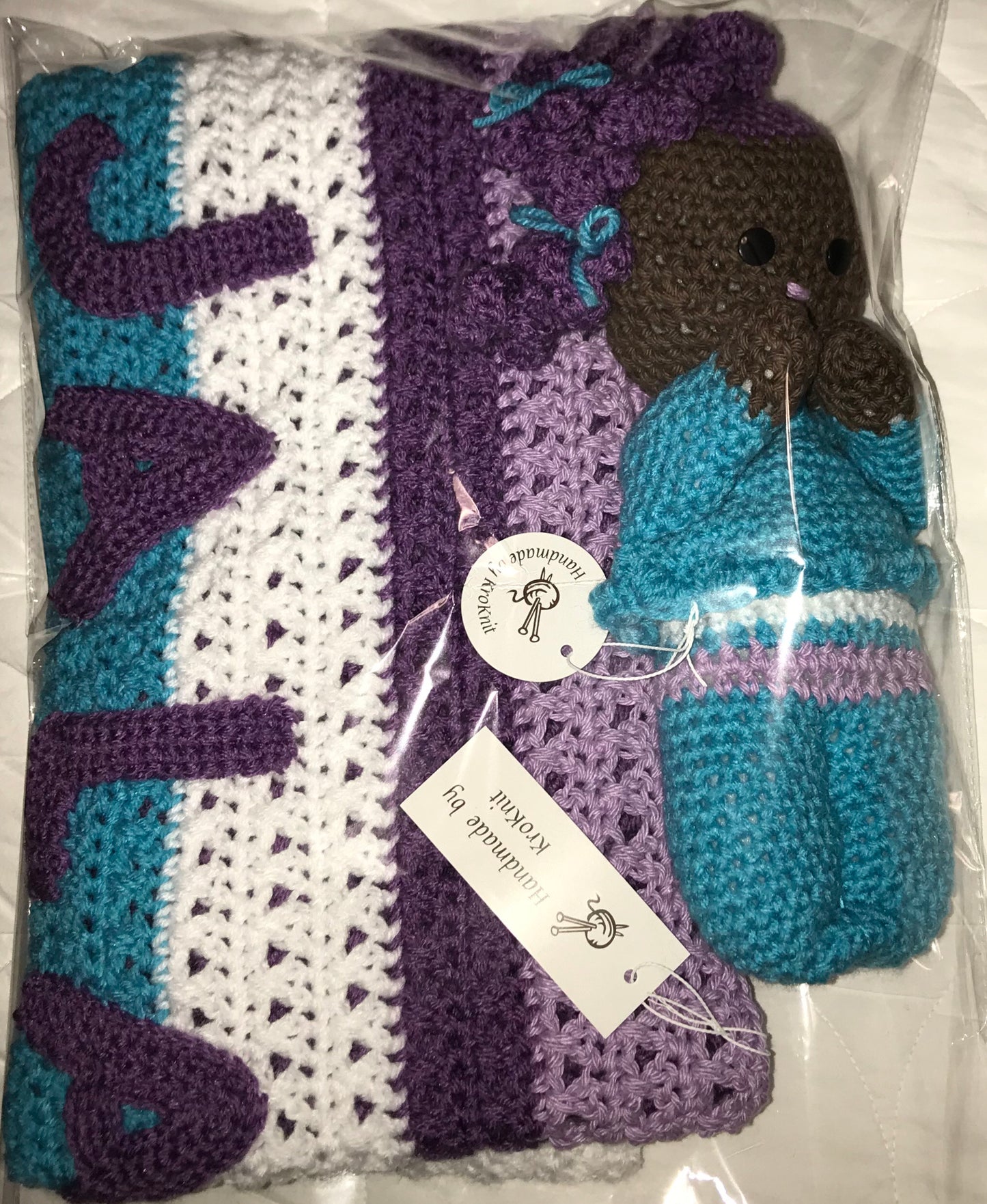 Personalized Baby Blanket With Matching Puppy or Doll