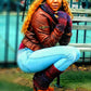 Crocheted Hat, Infinity Scarf, Fingerless Gloves & Leg Warmers