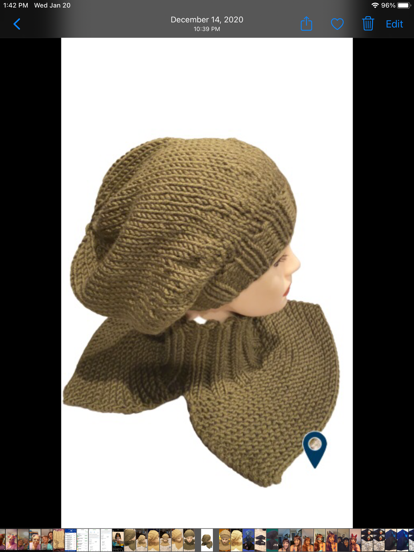 Knitted Hat & Neck Warmer