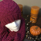Rich Orchid Knit Hat and Scarf Set
